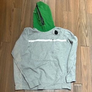 Oregon Ducks Nike Hoodie Pullover Gray/Green Mens